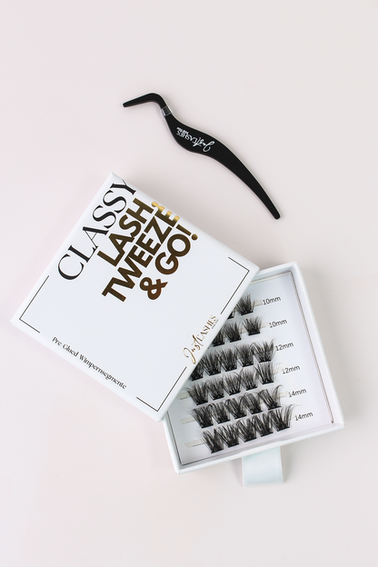 BUNDLE Pre-Glued Wimpern & Mini Tweezer